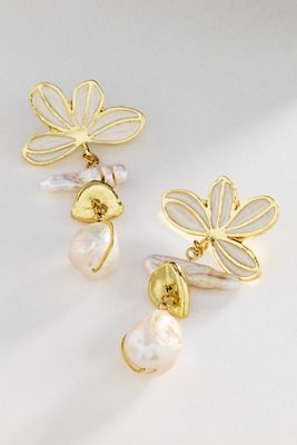 Pearled Blossom Earrings