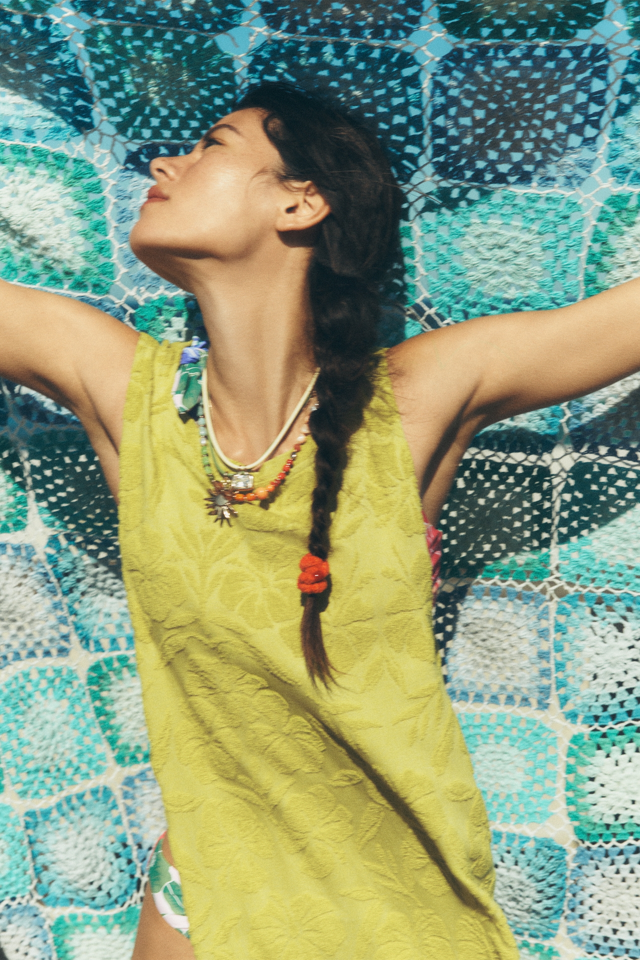 Corded Sun Pendant Necklace