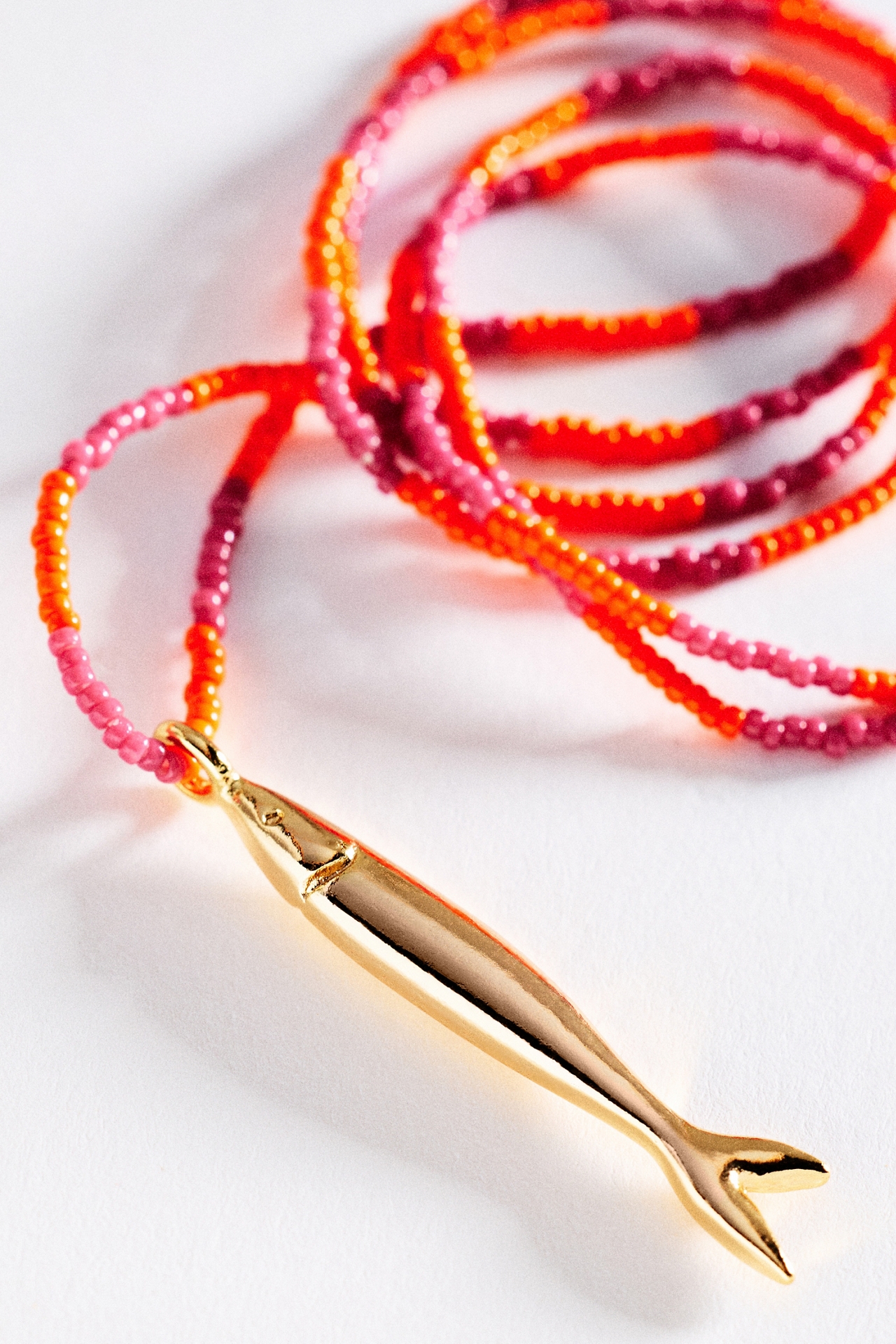 Colorful Beaded Pendant Necklace