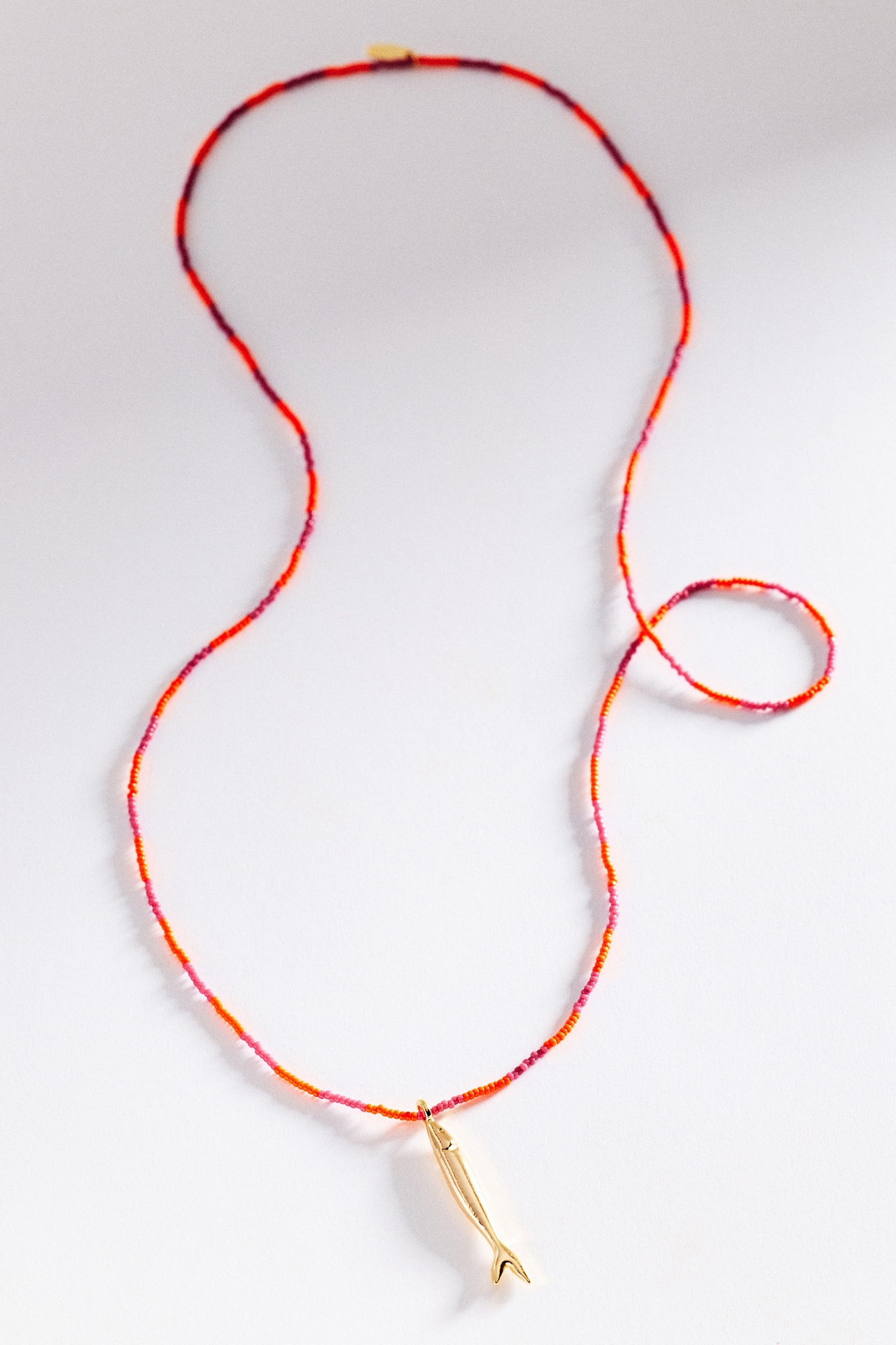 Colorful Beaded Pendant Necklace