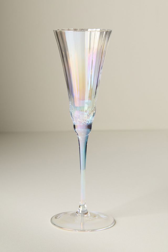 Kailani Lustered Flute Glasses, Set of 4 #1