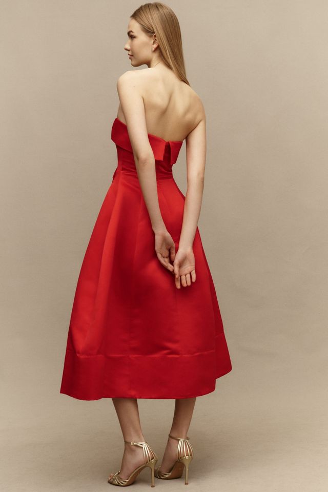 BHLDN Bow Strapless Midi Dress #2