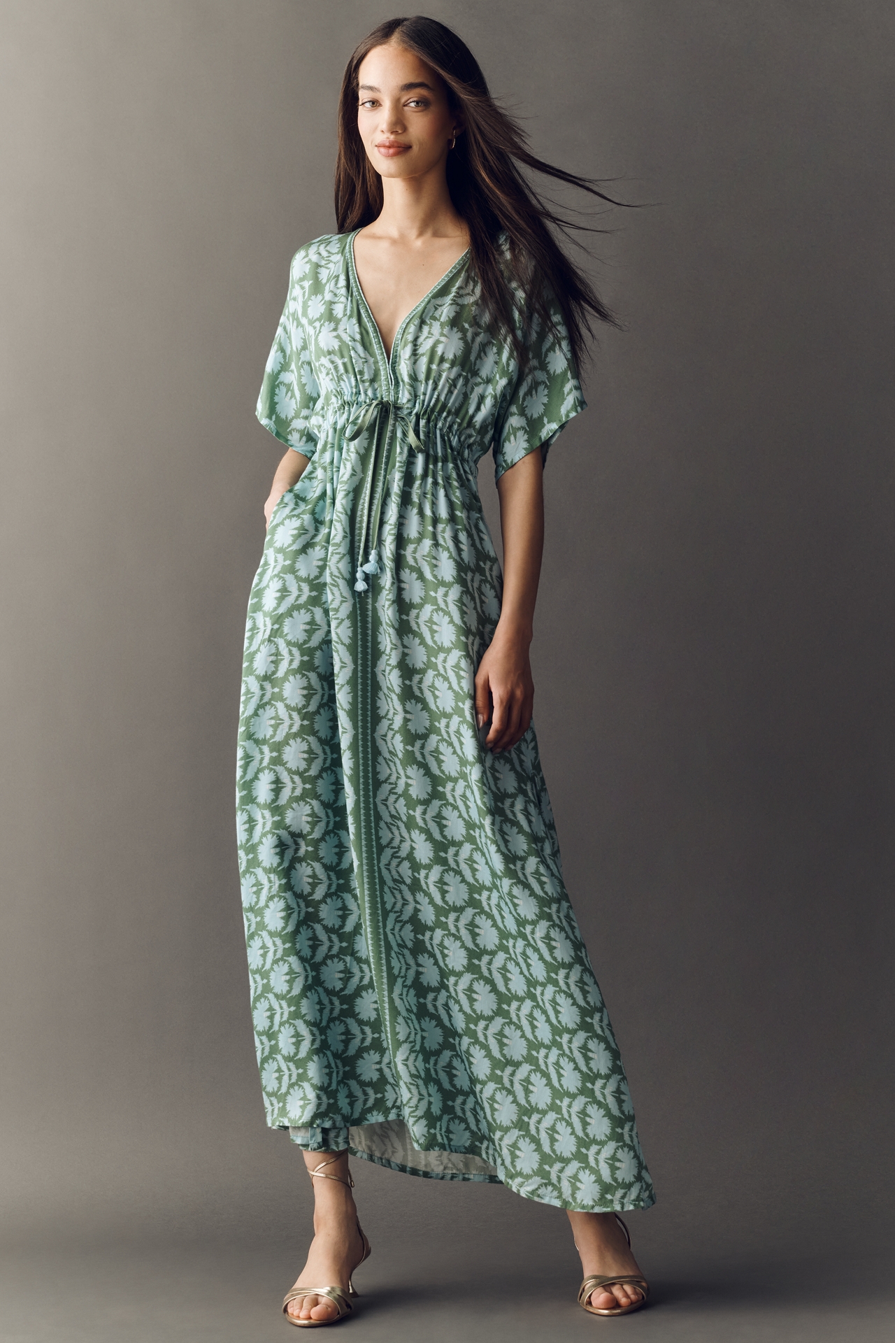 Omika Pia Marlie Matcha Kaftan