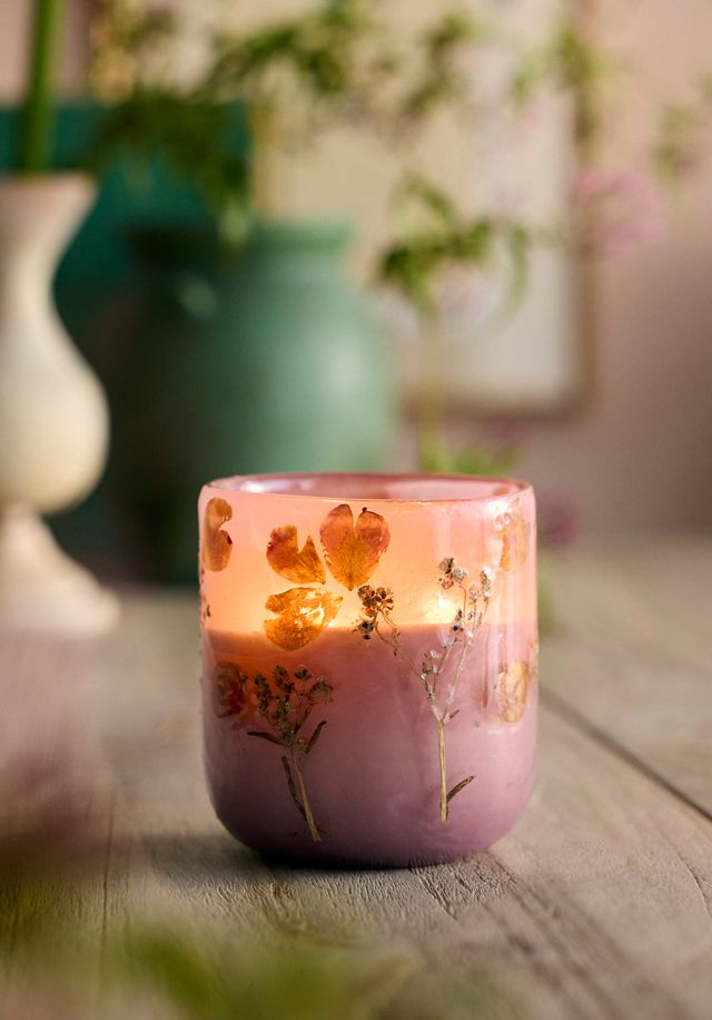 Linnea Pressed Floral Candle #1