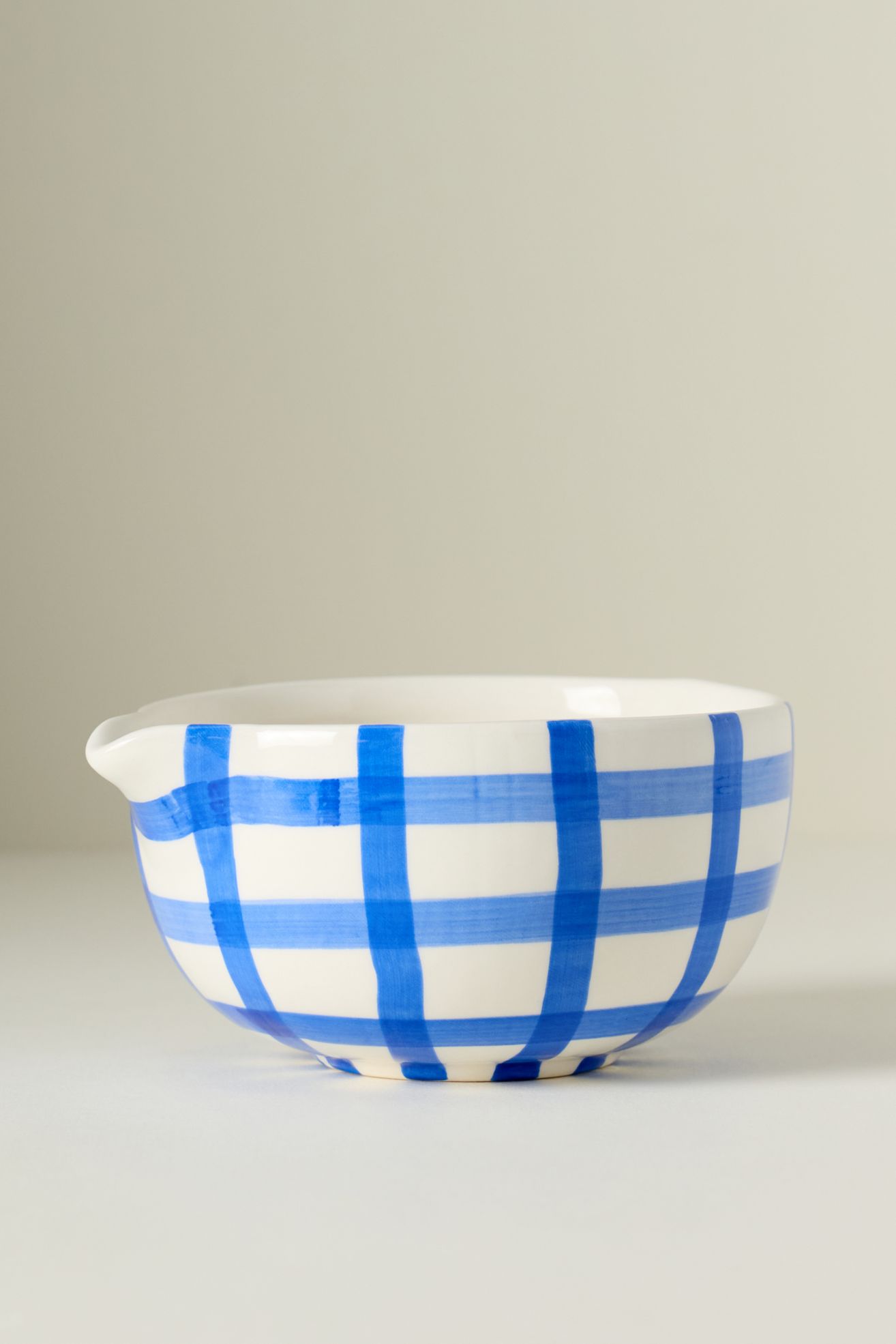 Greta Matcha Bowl - Blue Plaid, One Size