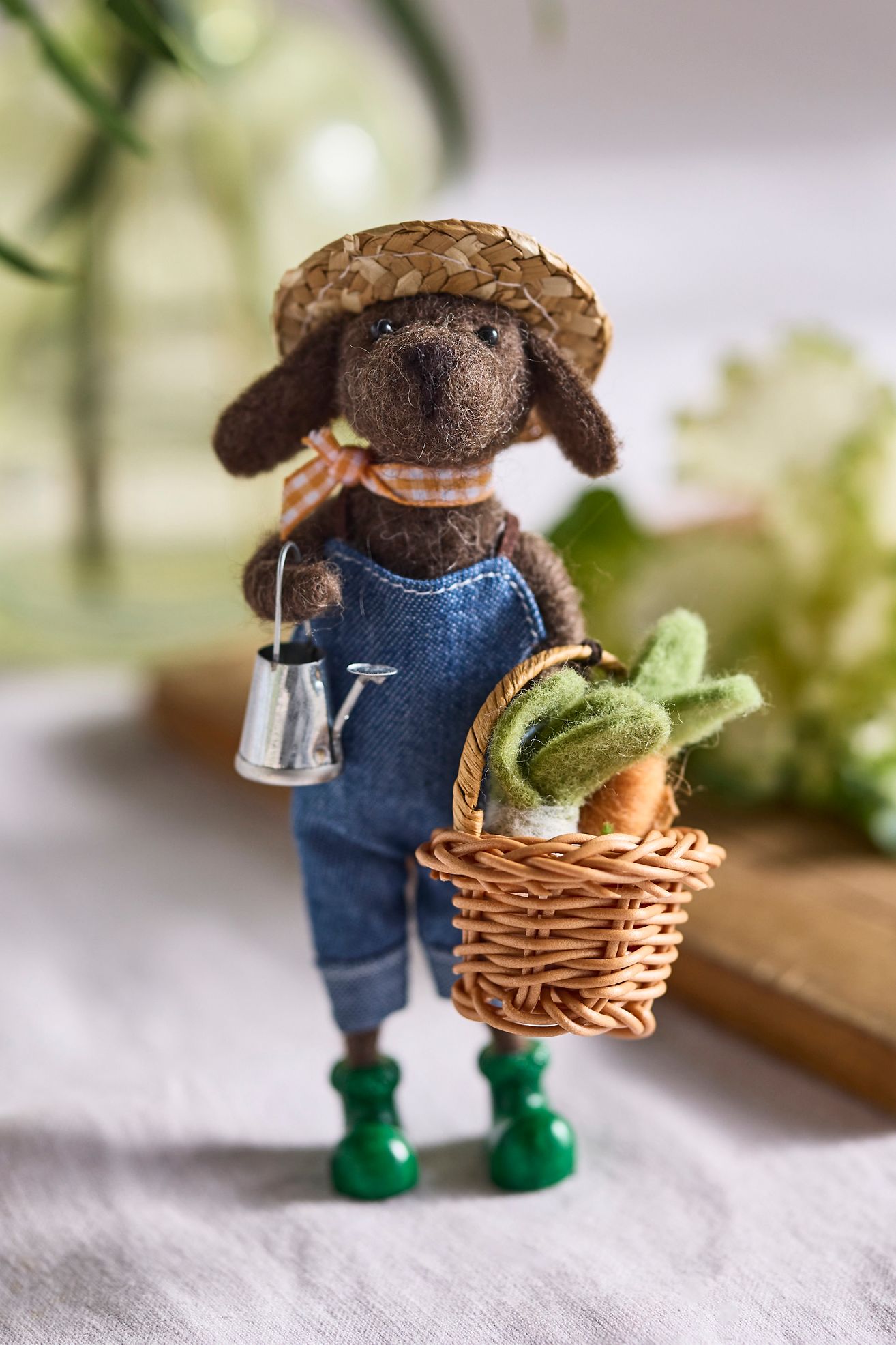 Gardener Dog Felt Critter - Blue, One Size