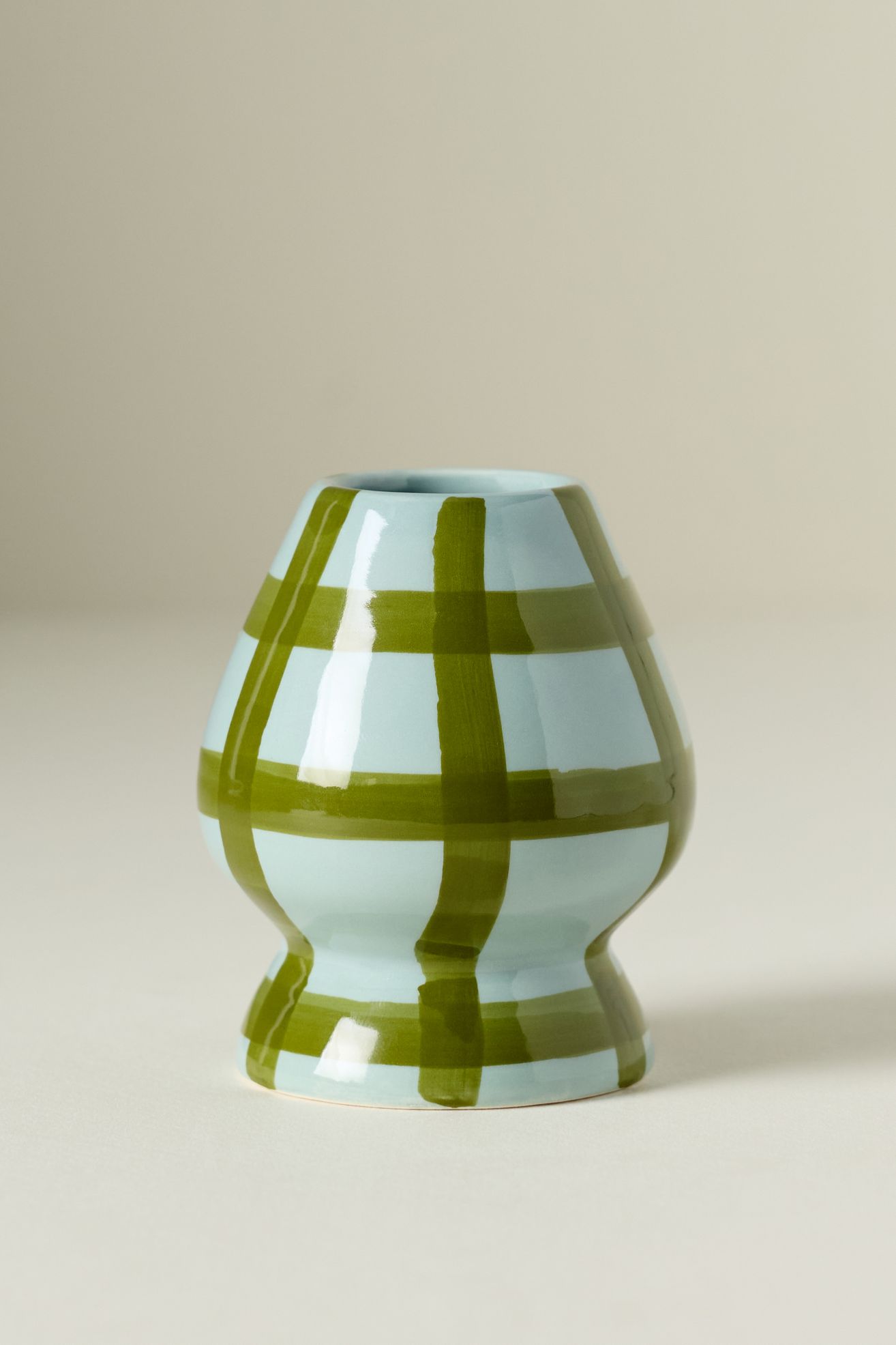 Greta Matcha Whisk Holder - Green Plaid, One Size