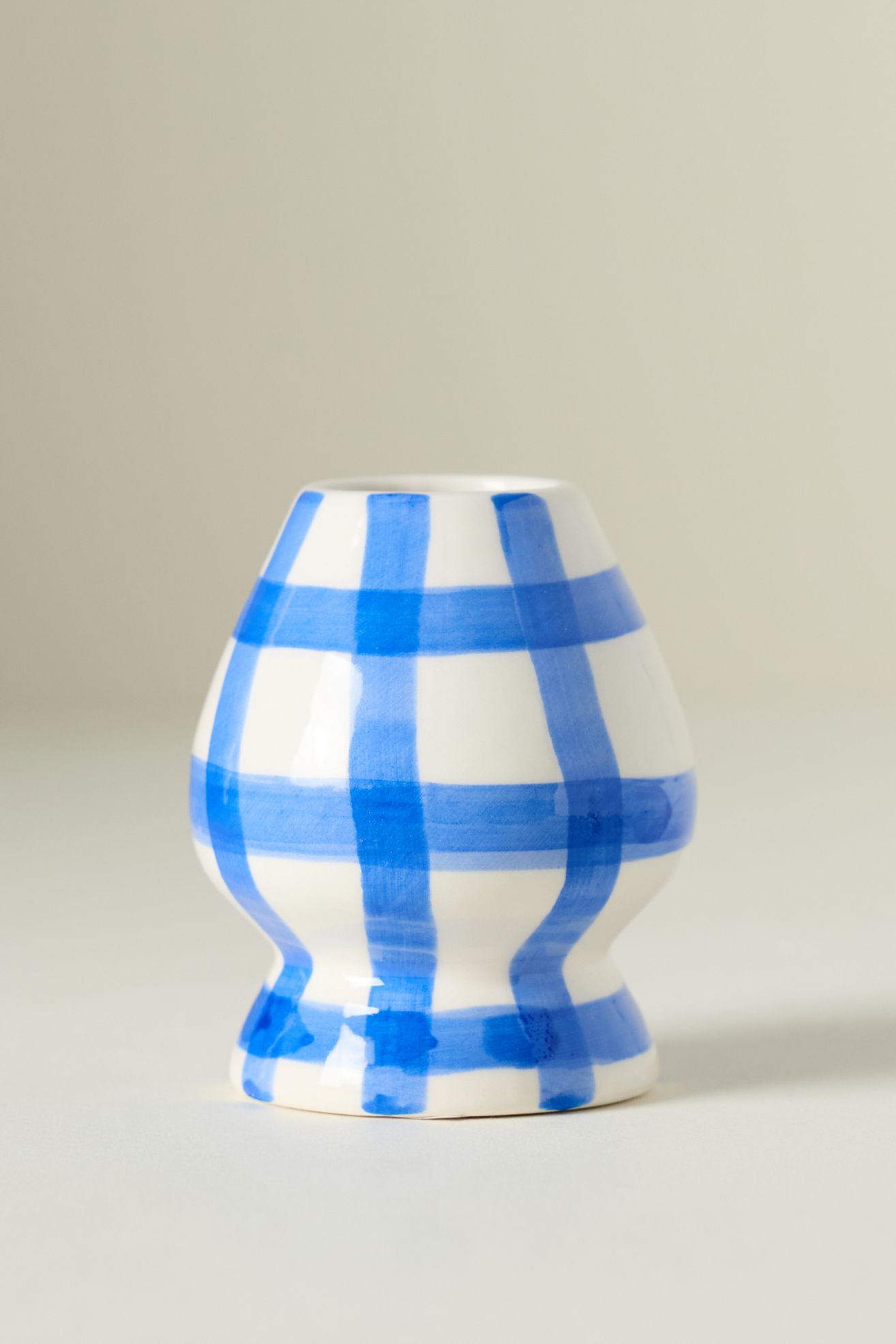 Greta Matcha Whisk Holder - Blue Plaid, One Size