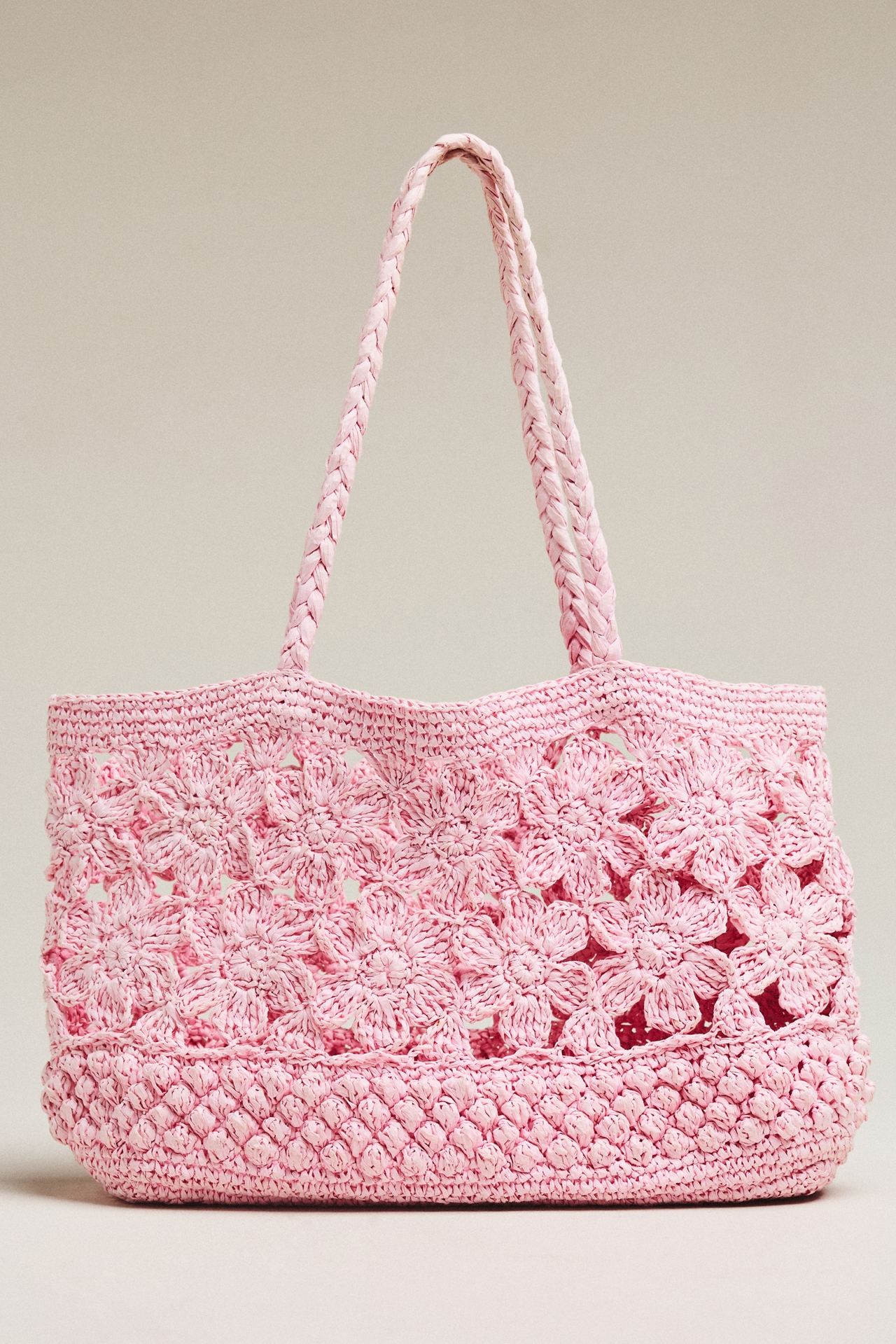 LoveShackFancy Sharlo Crochet Flower Tote Bag