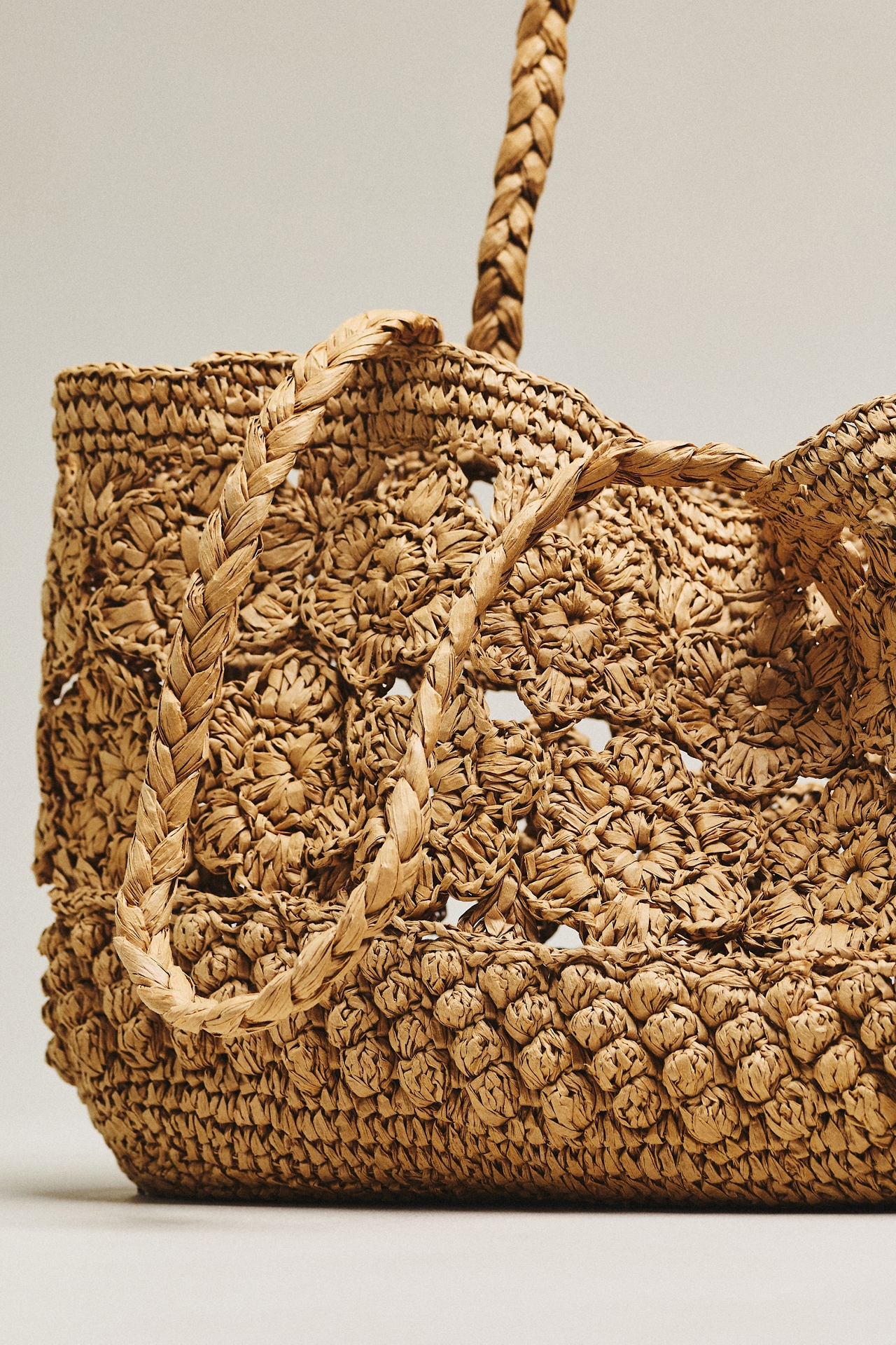 LoveShackFancy Sharlo Crochet Flower Tote Bag