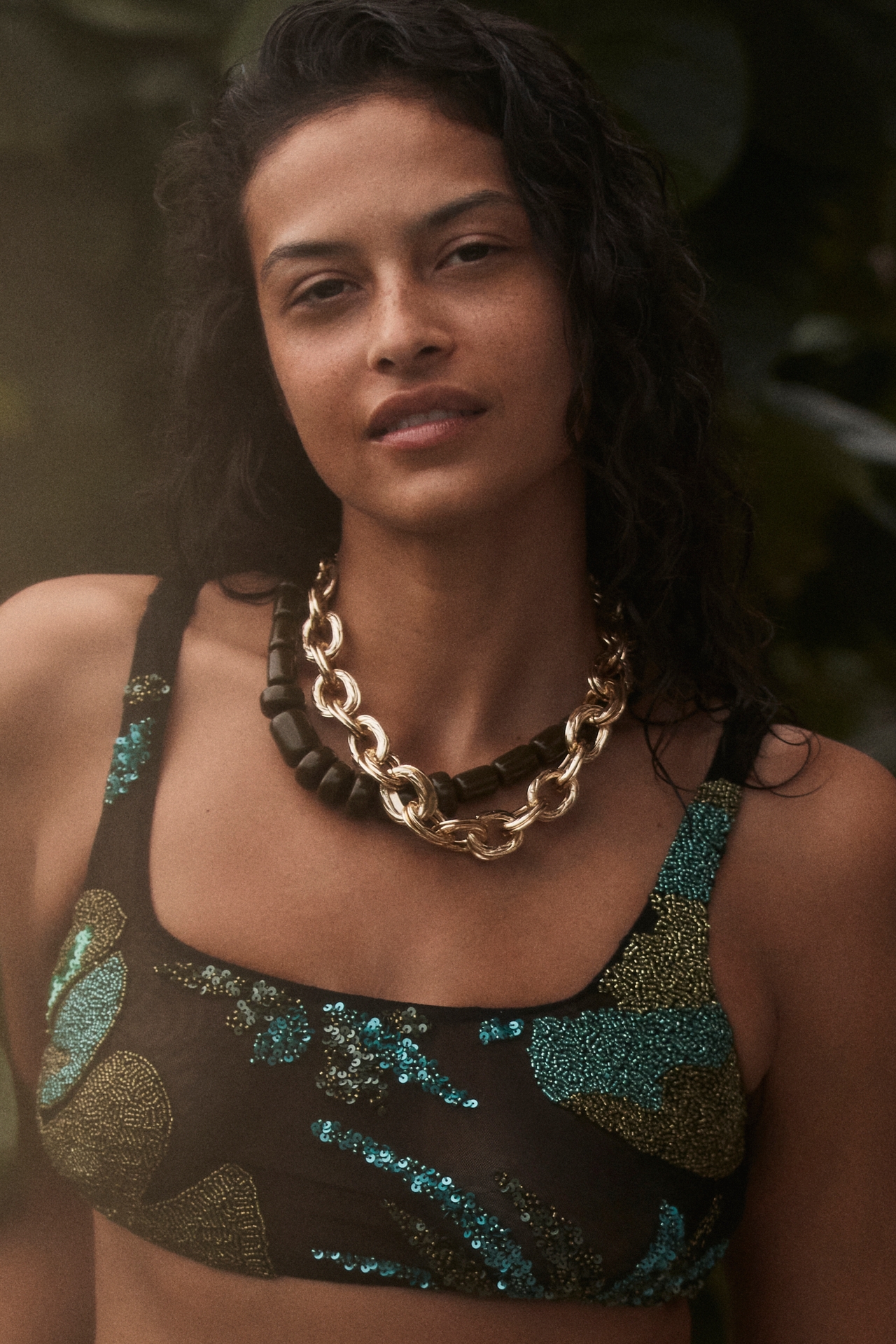 Chunky Resin Beaded Necklace