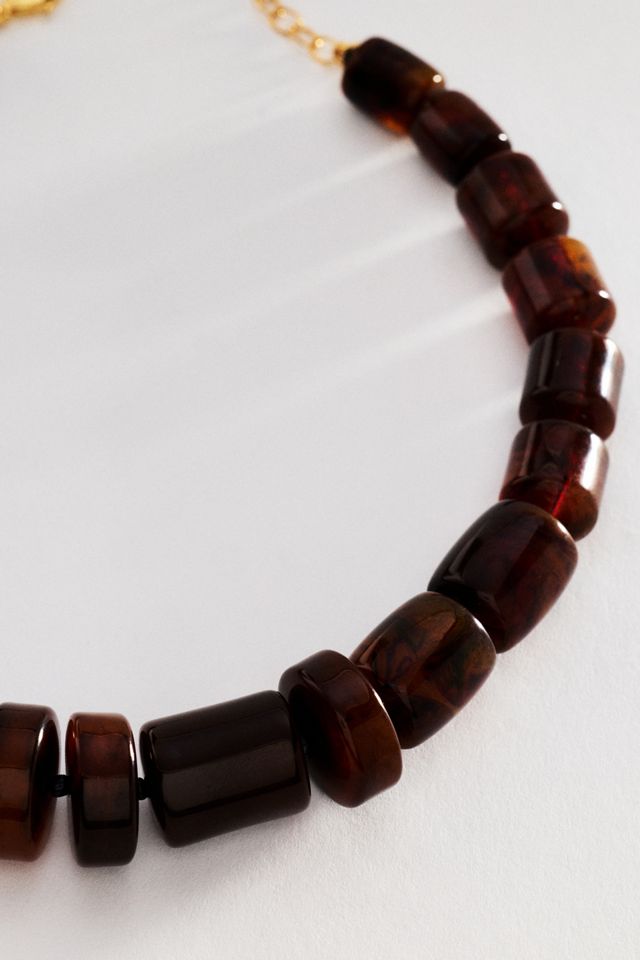 Klobige Halskette mit Kunstharzperlen #1