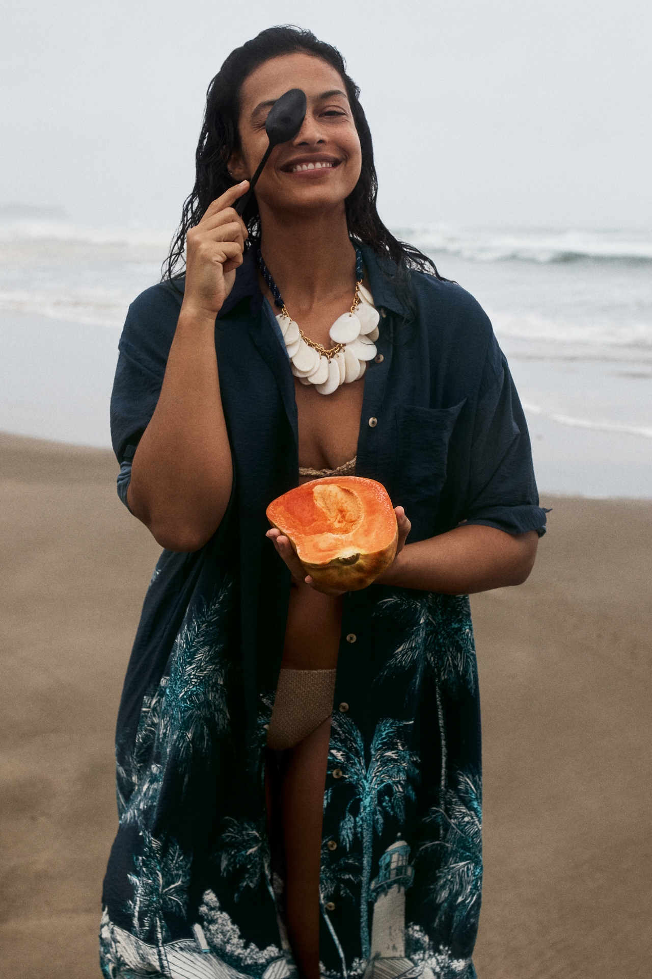 Statement Resin Cord Necklace