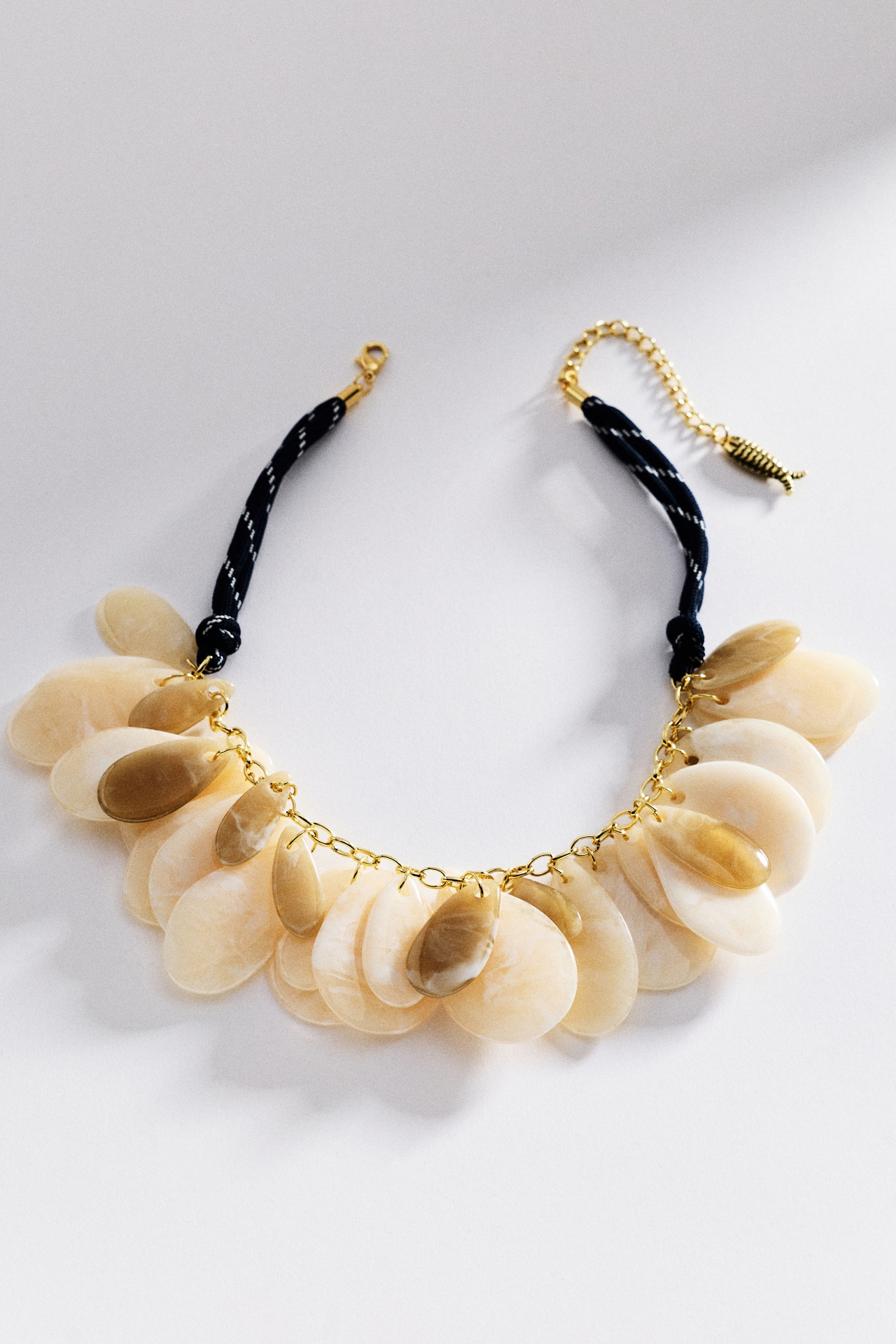 Statement Resin Cord Necklace