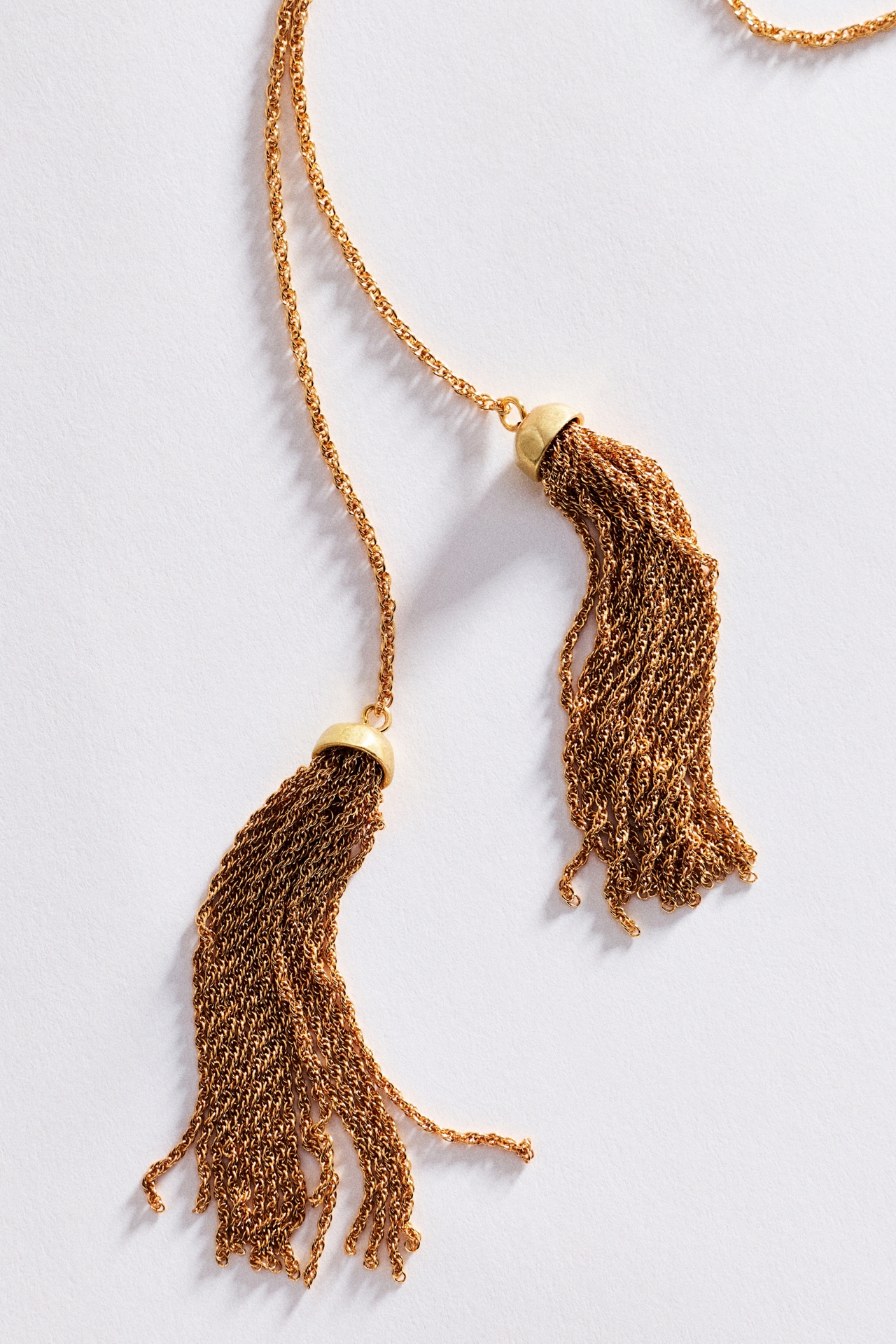 By Anthropologie Double Tassel Necklace