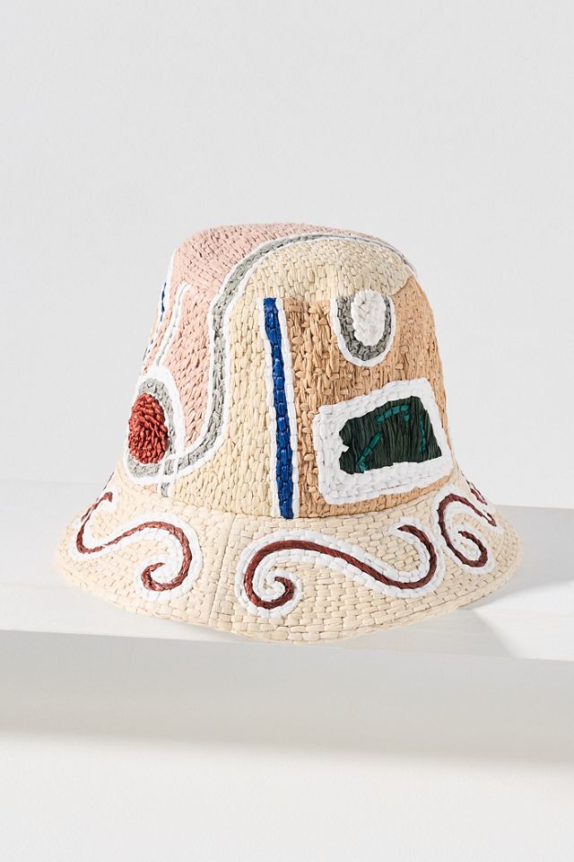 ALÉMAIS Velora Raffia Bucket Hat #1
