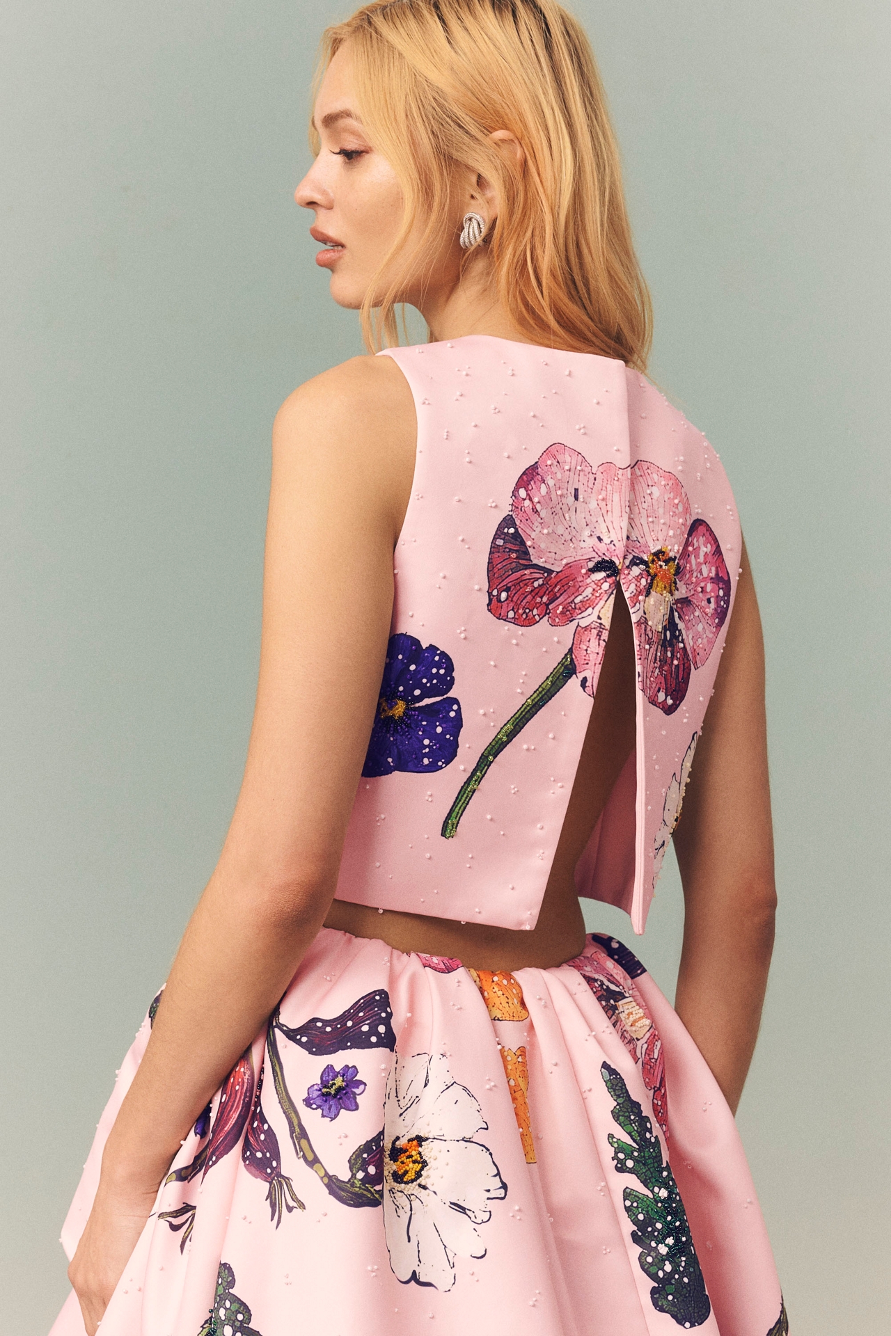 LEO LIN Iris Embellished Top