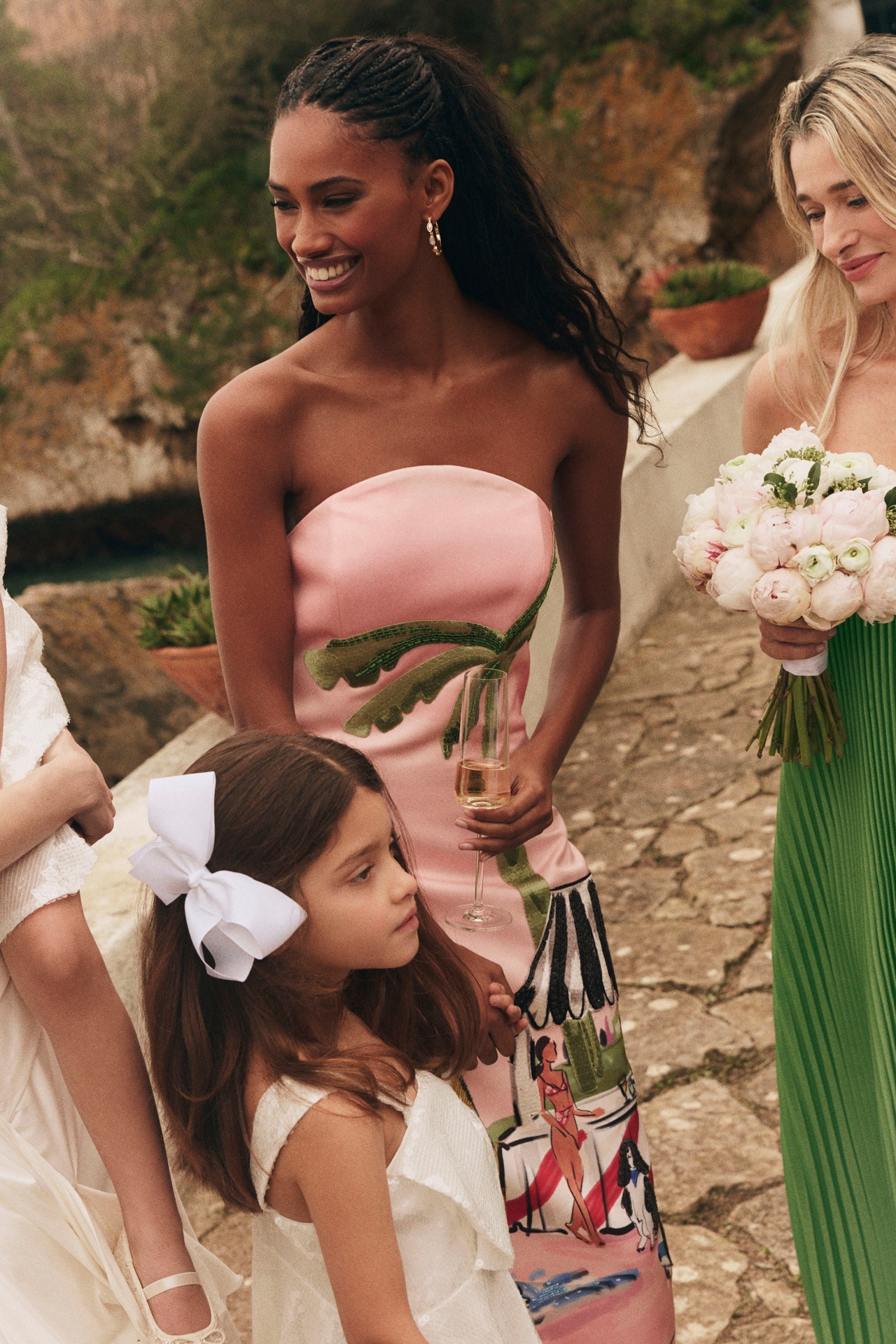 LEO LIN Ava Bustier Strapless Maxi Dress