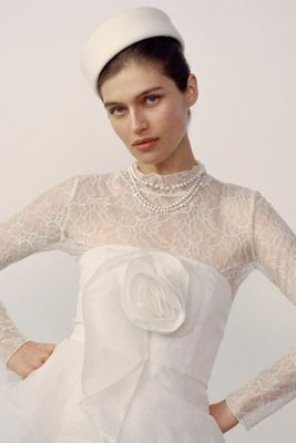 de la vali bodita long-sleeve lace mini dress De La Vali Bodita Long-Sleeve Lace Mini Dress