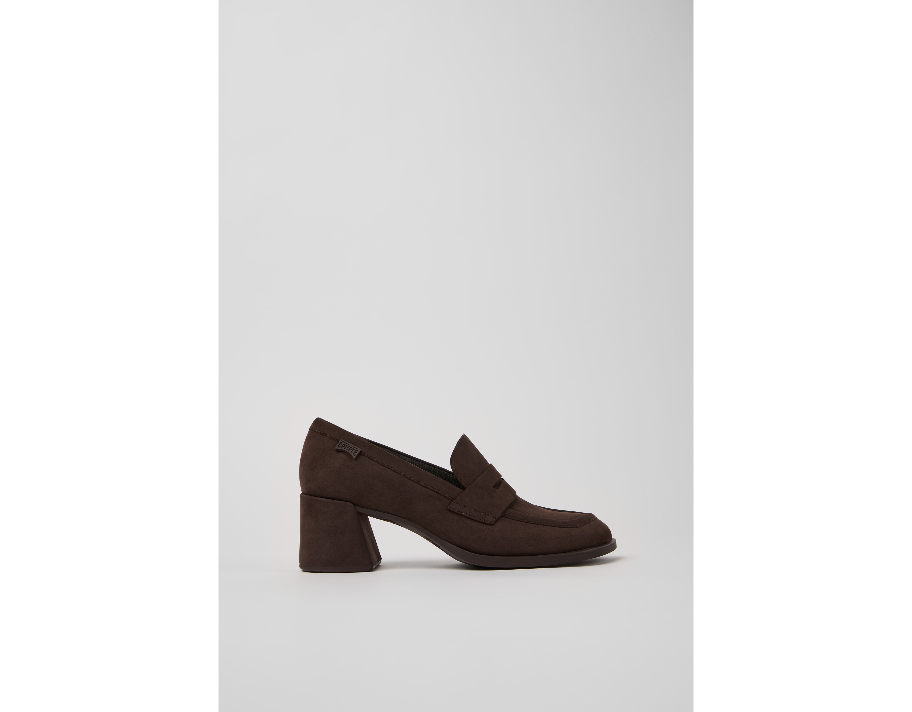 Camper Kora Nubuck Heeled Loafers
