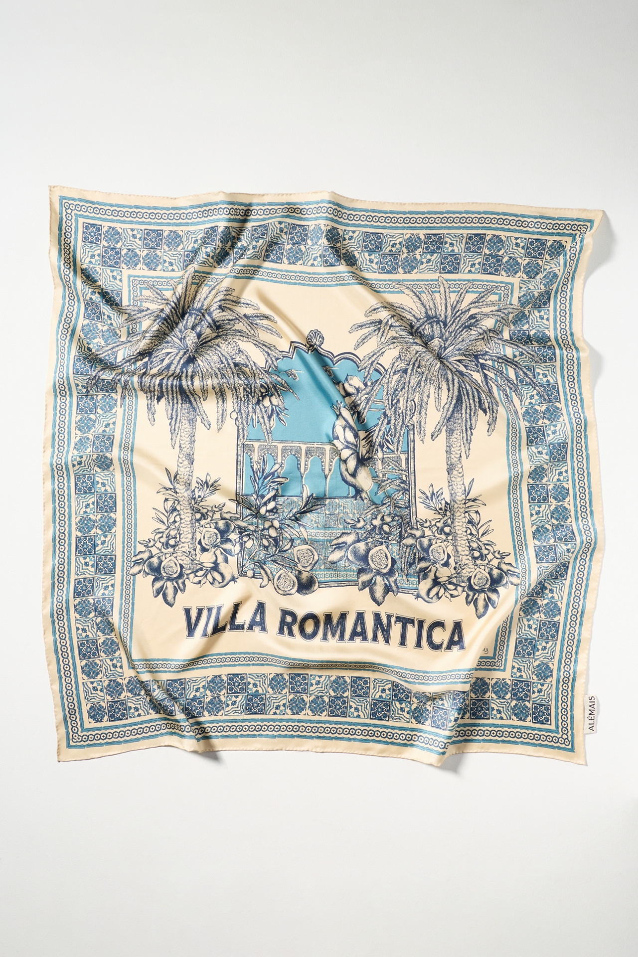 ALÉMAIS Villa Romantica Silk Hair Scarf