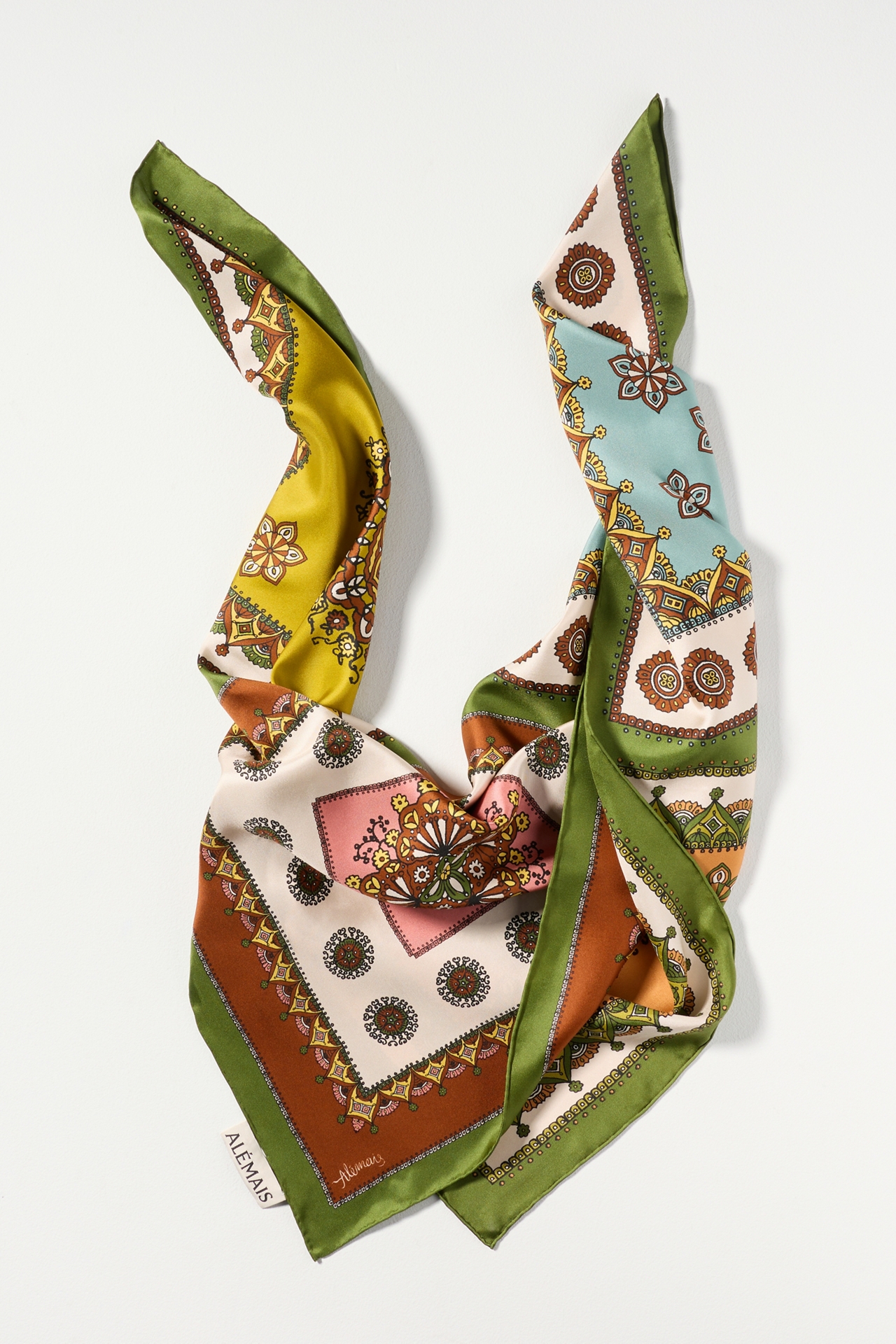 ALÉMAIS Contina Tiles Silk Hair Scarf