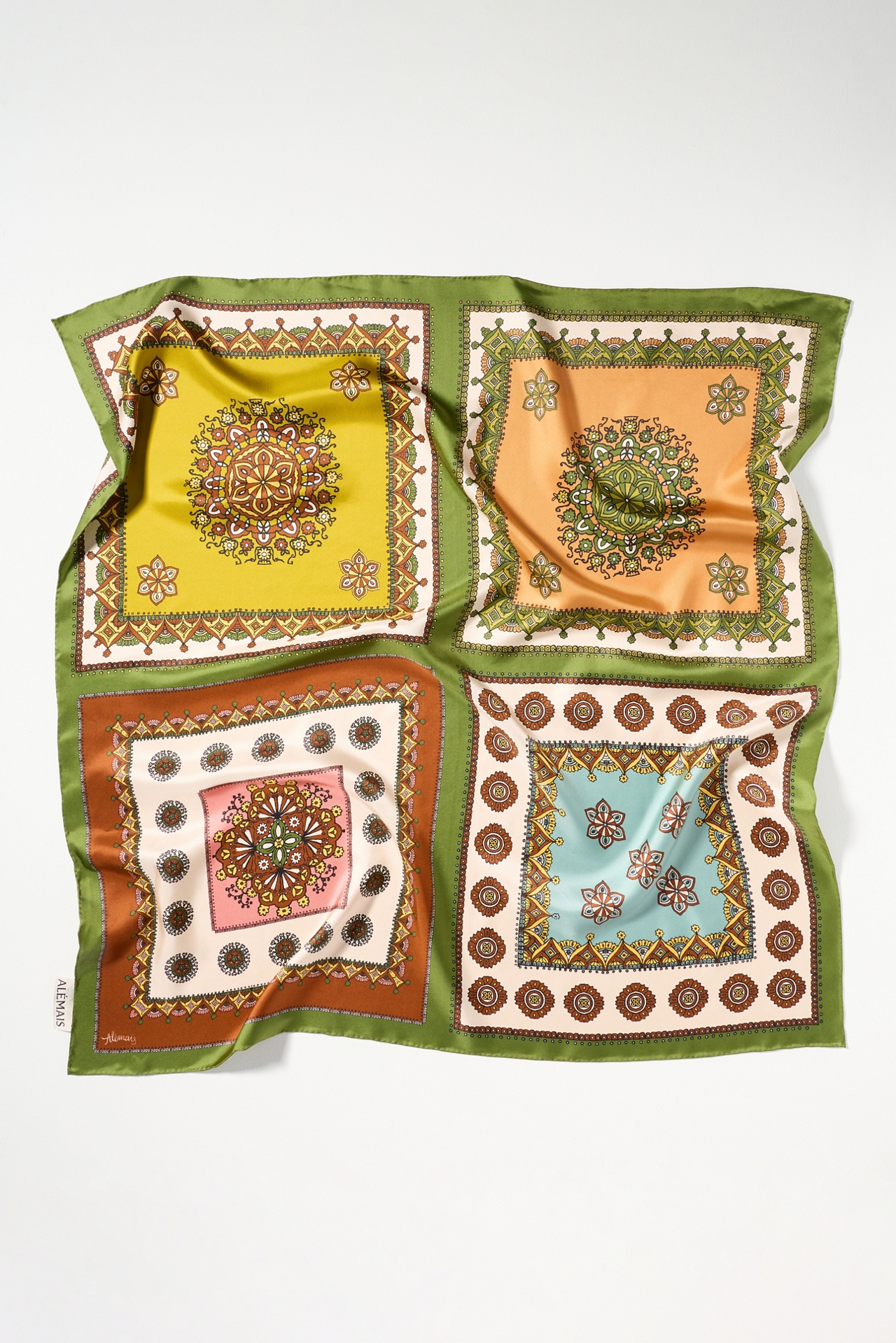 ALÉMAIS Contina Tiles Silk Hair Scarf