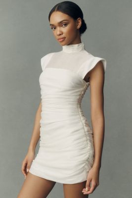 Shona Joy Victoria Sleeveless Ruched Chiffon Mini Dress | Anthropologie