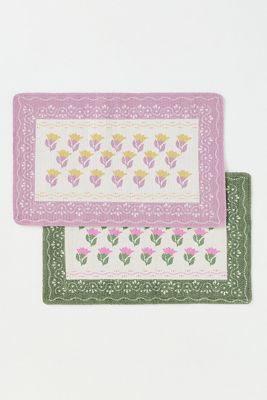 Ivy Cotton Printed Floral Bath Mat