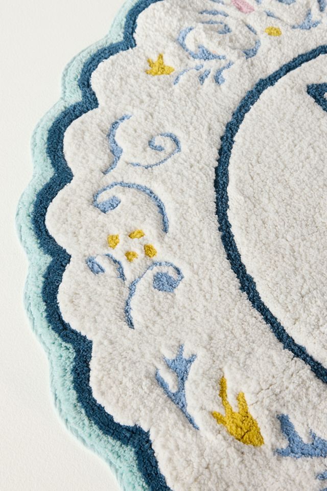 Maeve Manon Cotton Tufted Scalloped Bath Mat #1