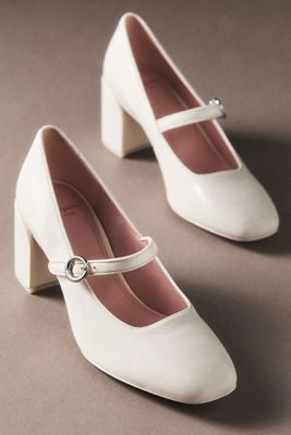 Kate Spade Crinkle Patent Leather Mary Jane Block Heels