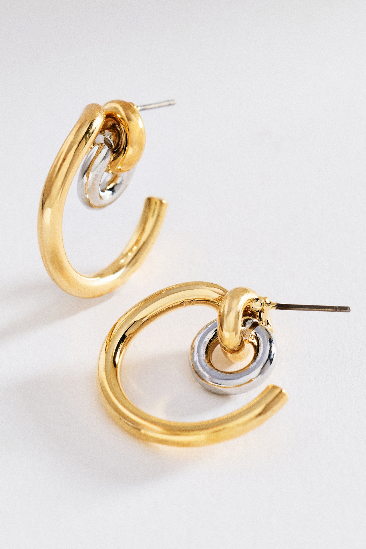 Swirled Open-Back Hoop Earrings