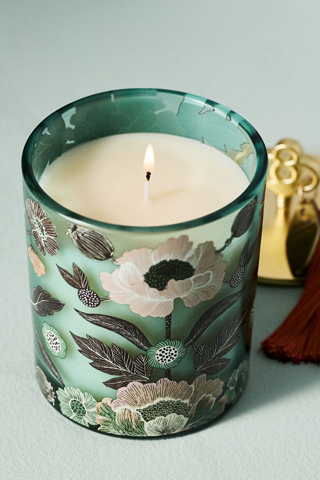 Amelie Woody Teakwood & Rose Lidded Glass Candle | AnthroHome