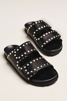 By Anthropologie Studded Slide Sandals