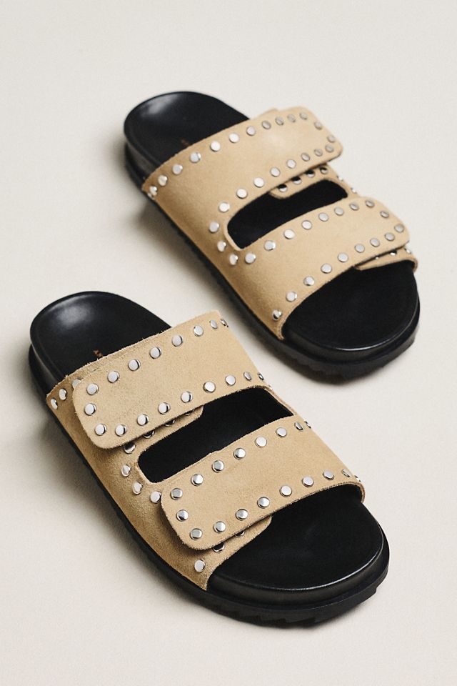 By Anthropologie Studded Slide Sandals #1