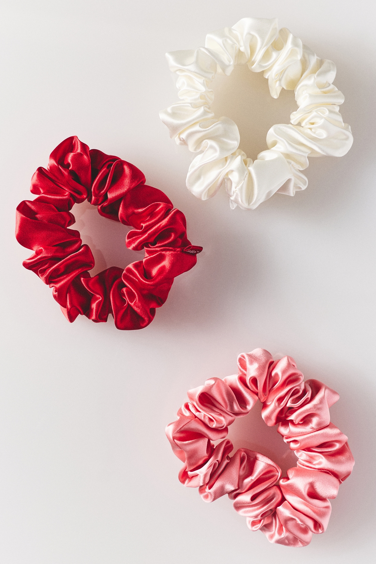 Slip Rosy Silk Scrunchies, Set of 3