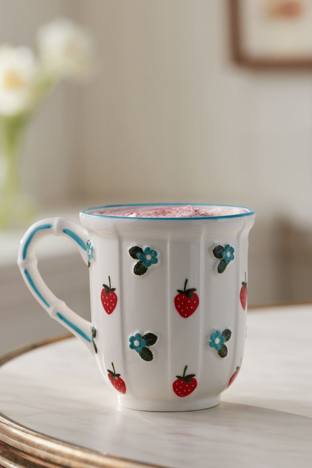 Tilly Stoneware Mug - Strawberry, One Size
