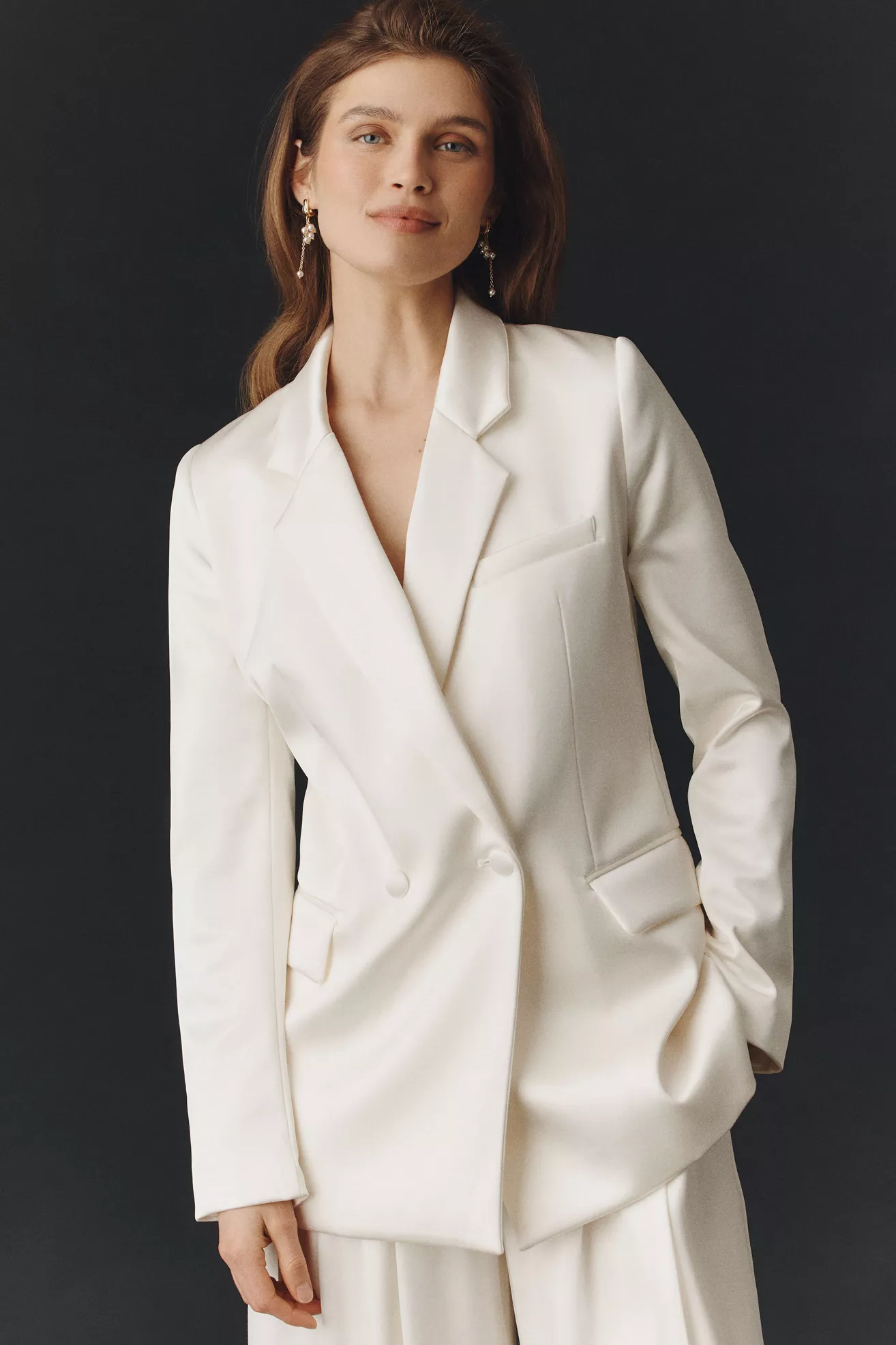 BHLDN Satin Oversized Blazer