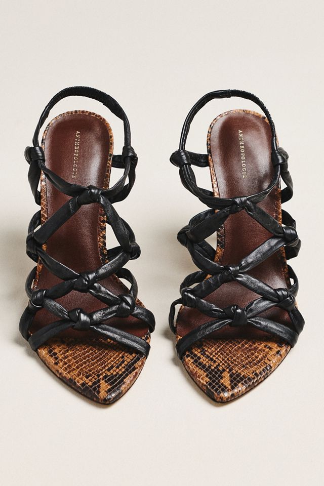 By Anthropologie Caged Pointed-Toe Heeled Sandals #3