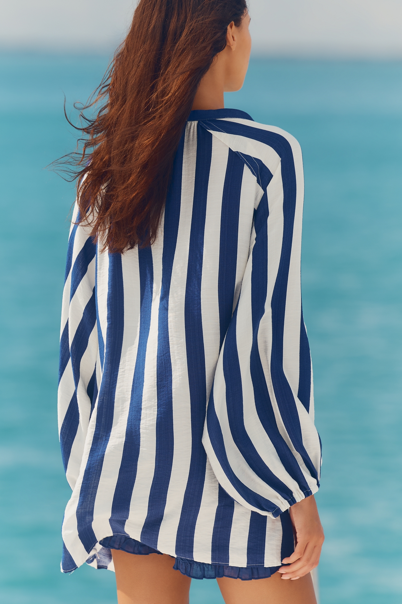 Maeve Striped Tie-Front Tunic