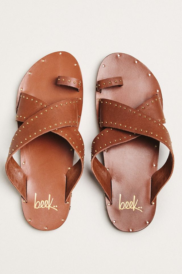 beek Curlew Cross Strap Slide Sandals | Anthropologie