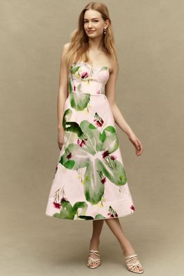 BHLDN Natalia Fit-and-Flare Strapless Maxi Dress