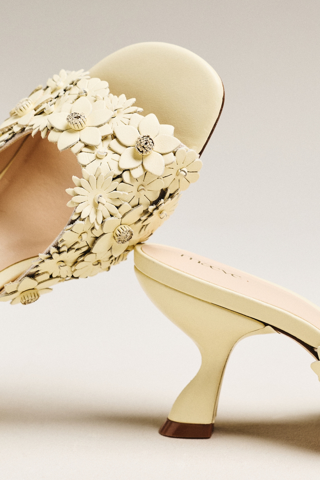 Maeve 3D Floral Embellished Kitten Heel Sandals