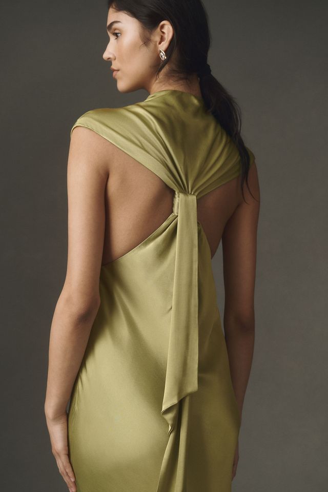 BHLDN Satin Knot Maxi Dress #1