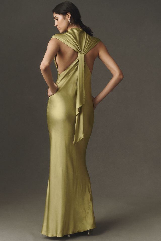 BHLDN Satin Knot Maxi Dress #2