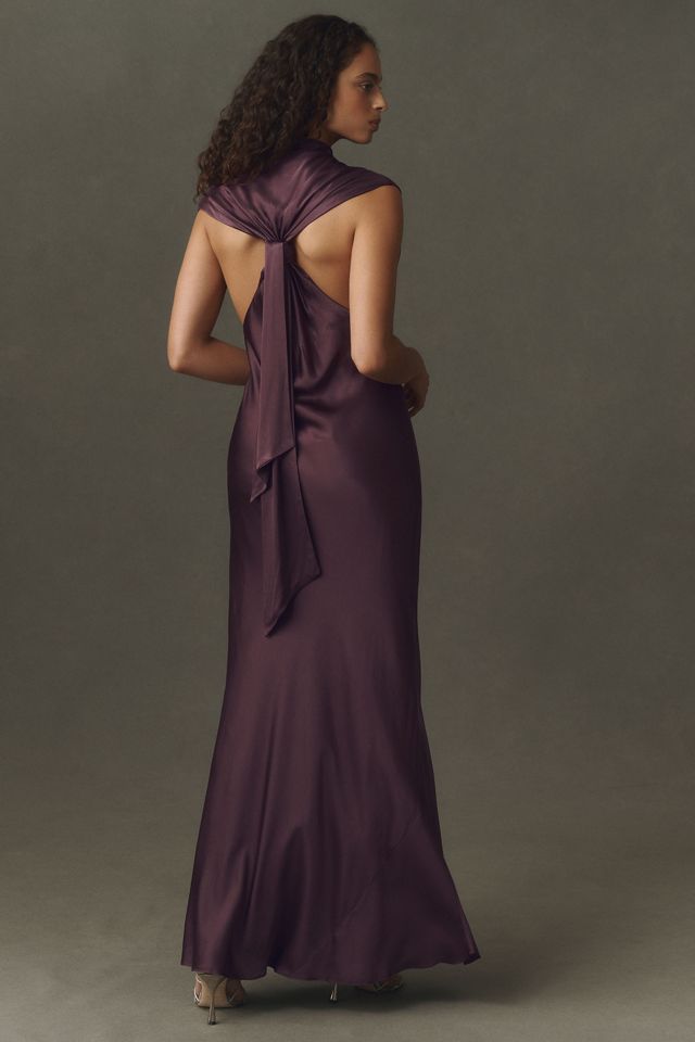 BHLDN Satin Knot Maxi Dress #2