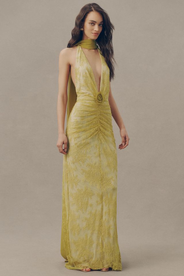 de la vali gold dress Devana Maxi Dress in Gold Viscose main image 0