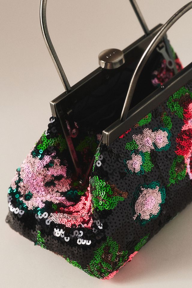 Olga Berg Audrey Sequin Top-Handle Bag #1