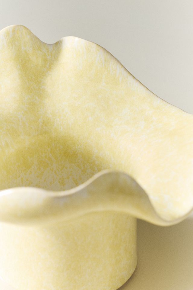 Stoneware Wavy Footed Vessel #1