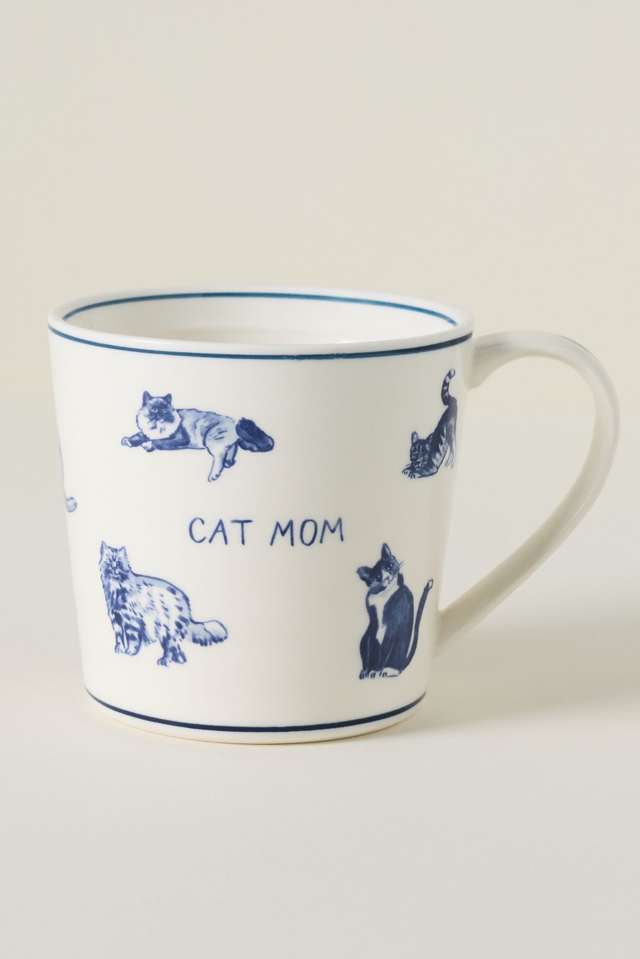 Molly Hatch Stoneware Dog and Cat Mom Mug - Cat Mom, One Size